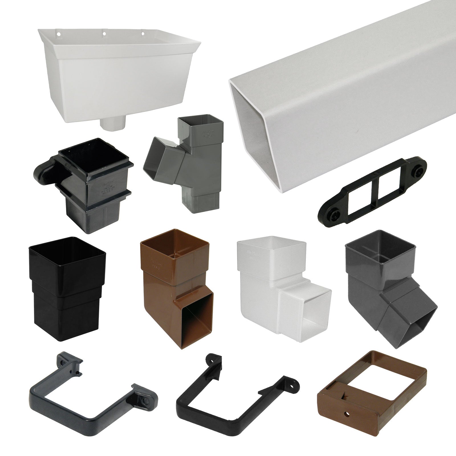 FloPlast Square downpipe Gutter Parts – Truly PVC