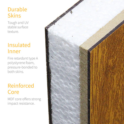 Golden Oak/White Door Panel Cut-to-Size