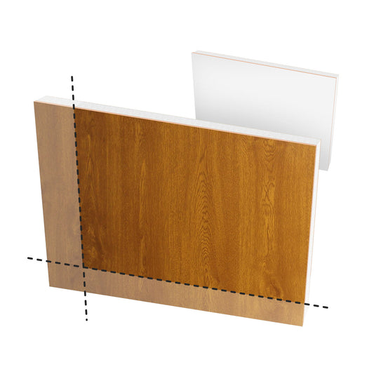 Golden Oak/White Door Panel Cut-to-Size
