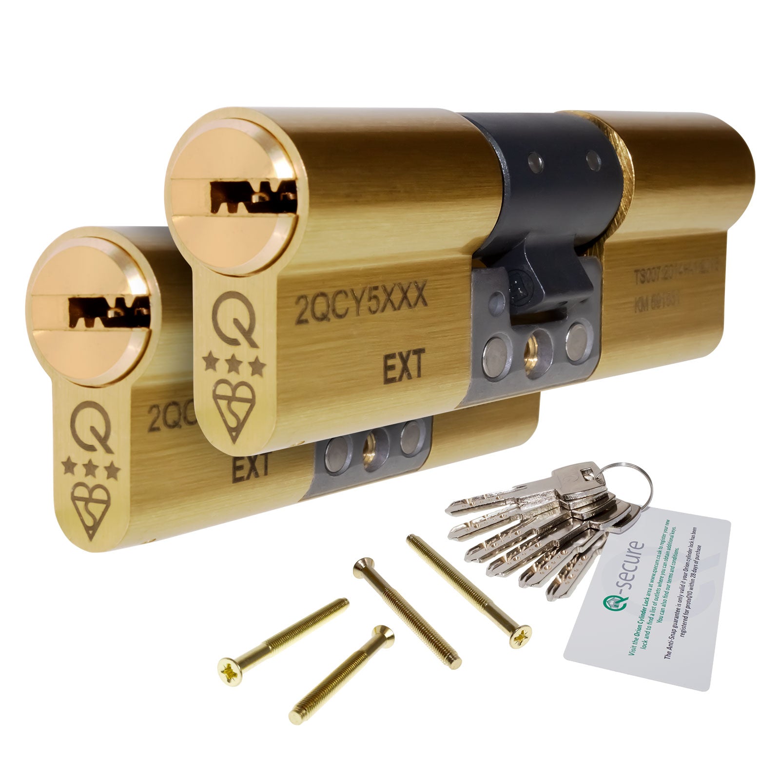 greenteQ Orion TS007 3 Star Anti-Snap Keyed-Alike Euro Cylinder