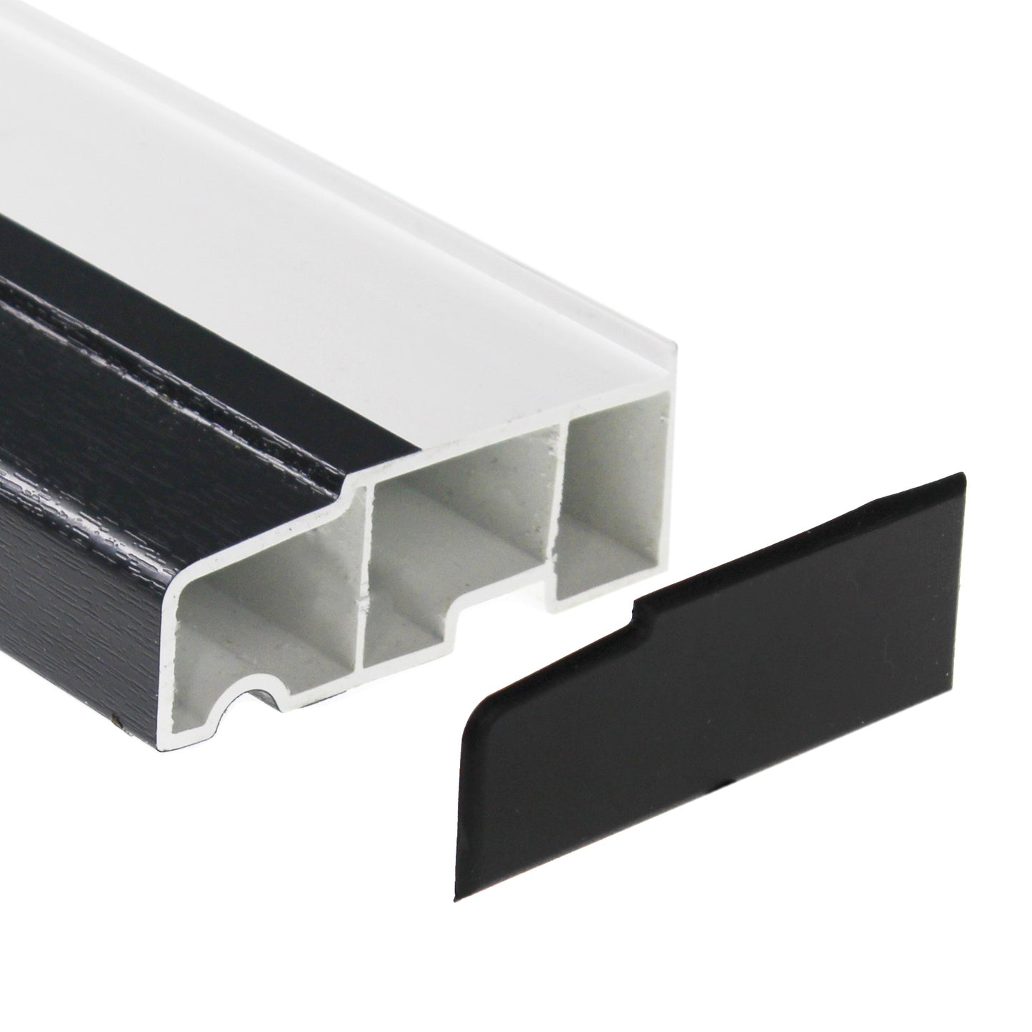 Rosewood 1m 1m, 85mm Stub uPVC Plastic Window Sill (with End Caps) - White