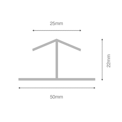 Rosewood 50mm H Section Joint Trim for uPVC Plastic Shiplap Cladding - White