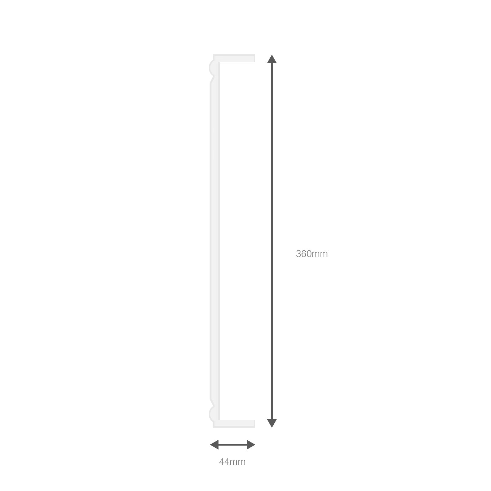 Straight Connector Joint Trim for 18mm Ogee Capping Board – White Straight Connector Joint Trim for 18mm Ogee Capping Board – White