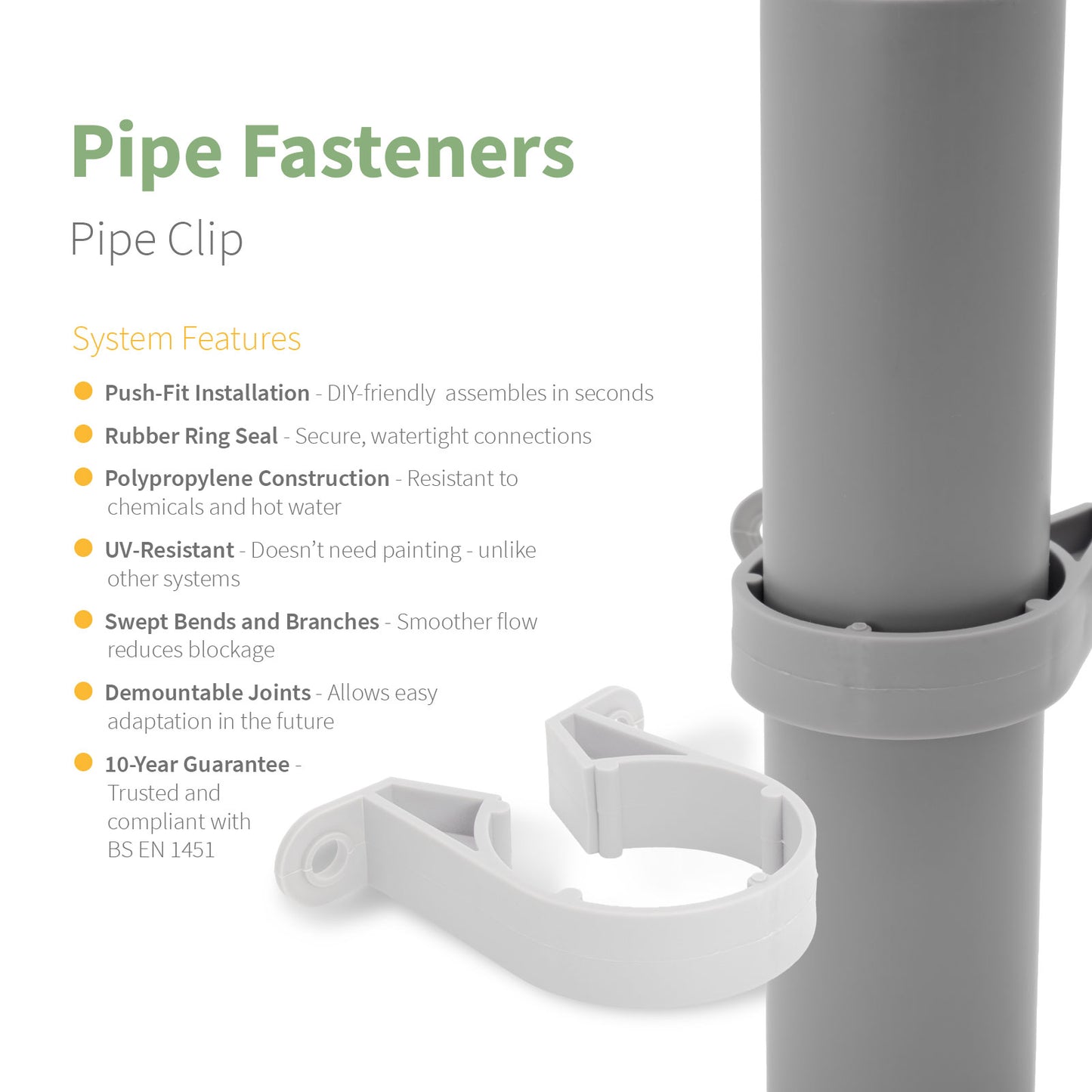 Kayflow 32mm Push-Fit Waste Water Parts