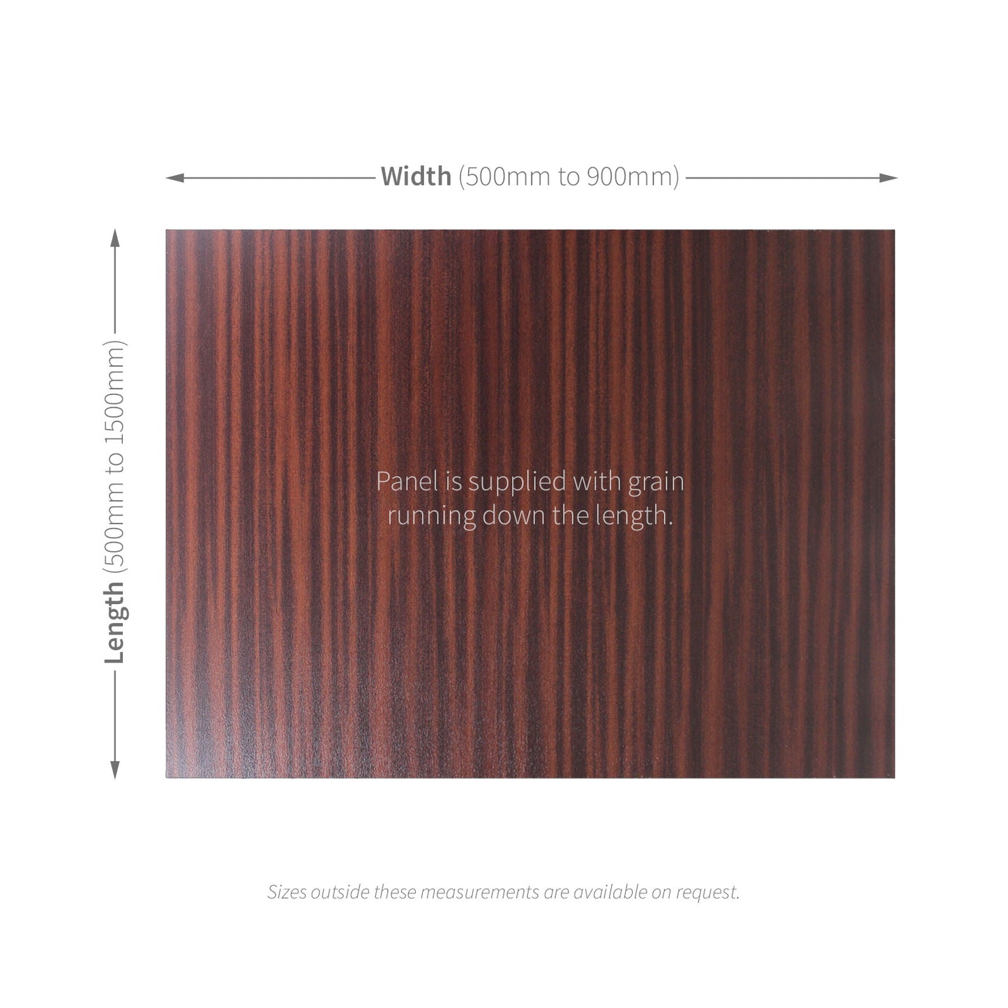 Mahogany/White Door Panel Cut-to-Size