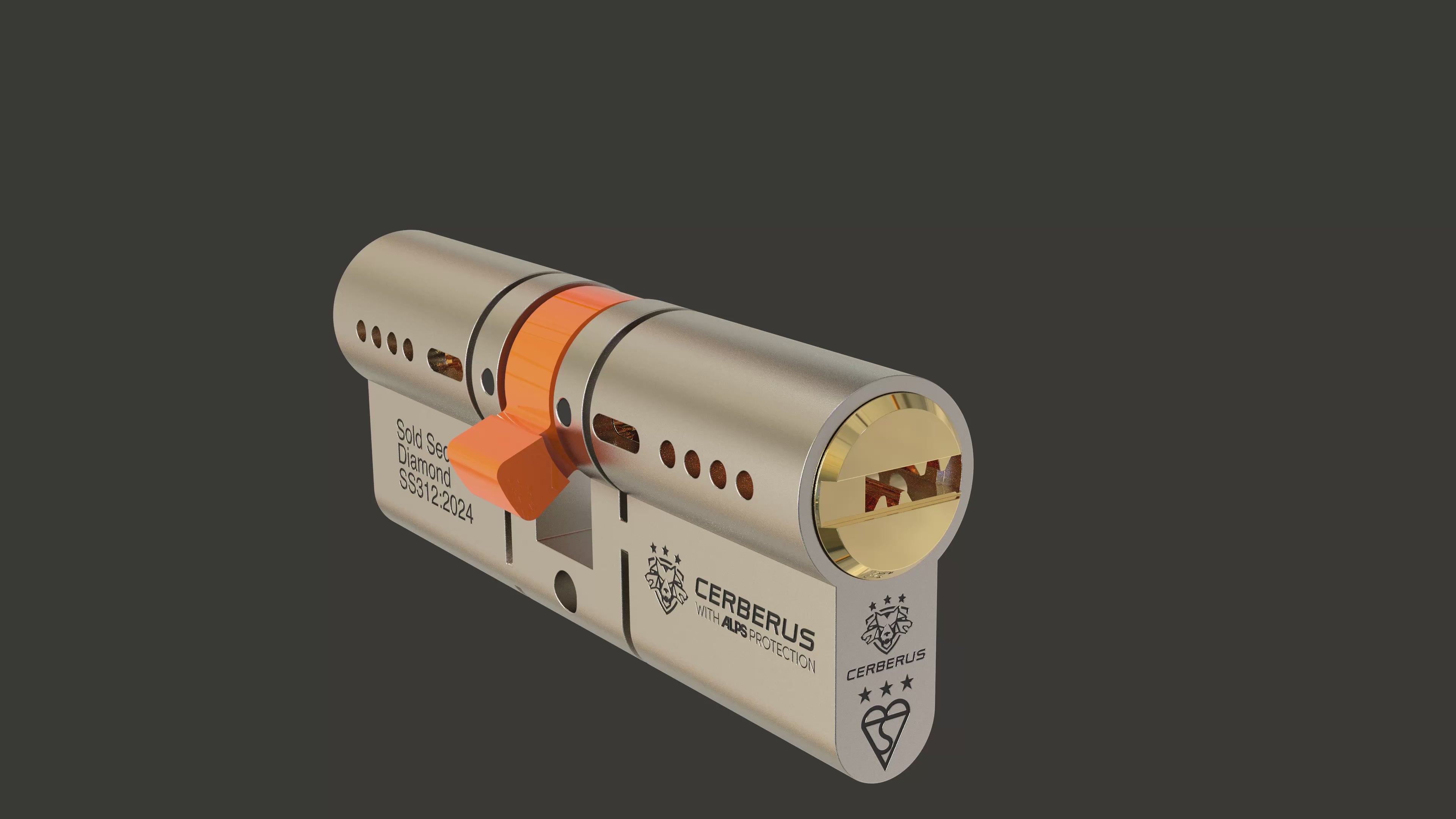 Load video: A look inside CERBERUS TS007 3* Sold Secure Diamond Euro Cylinder door lock