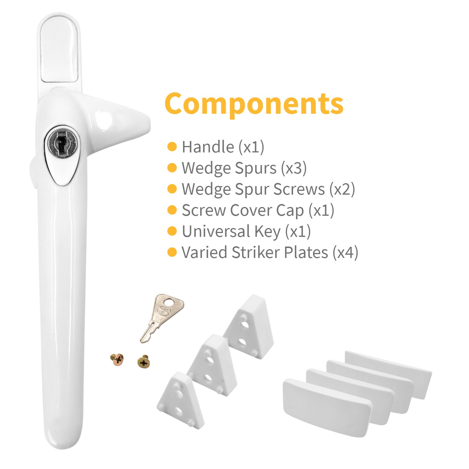 Universal Cockspur Window Handle Key Locking Latch – Truly PVC