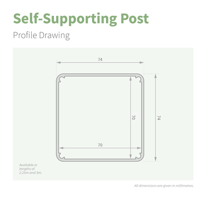 Self-Supporting Support Post
