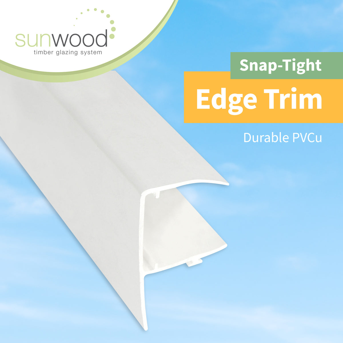 10mm, 2.5m, Brown Sunwood Snap-Tight Edge Trim Gable Closure F-Section ...