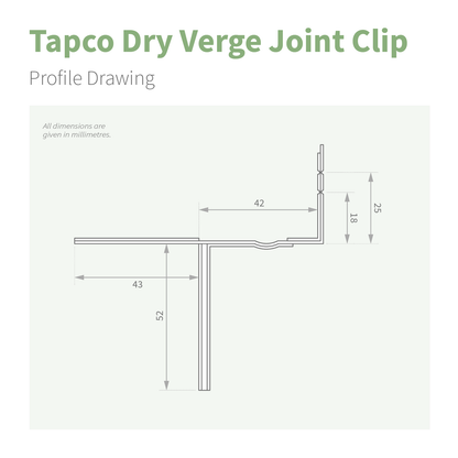 Example of Tapco Slate Dry Verge Jointing Clip