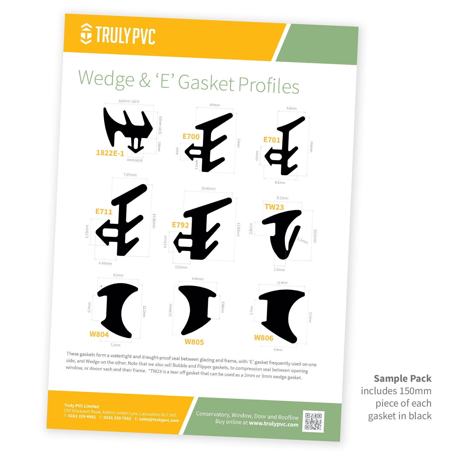Rubber Wedge & E Gasket Sample Pack – Truly PVC