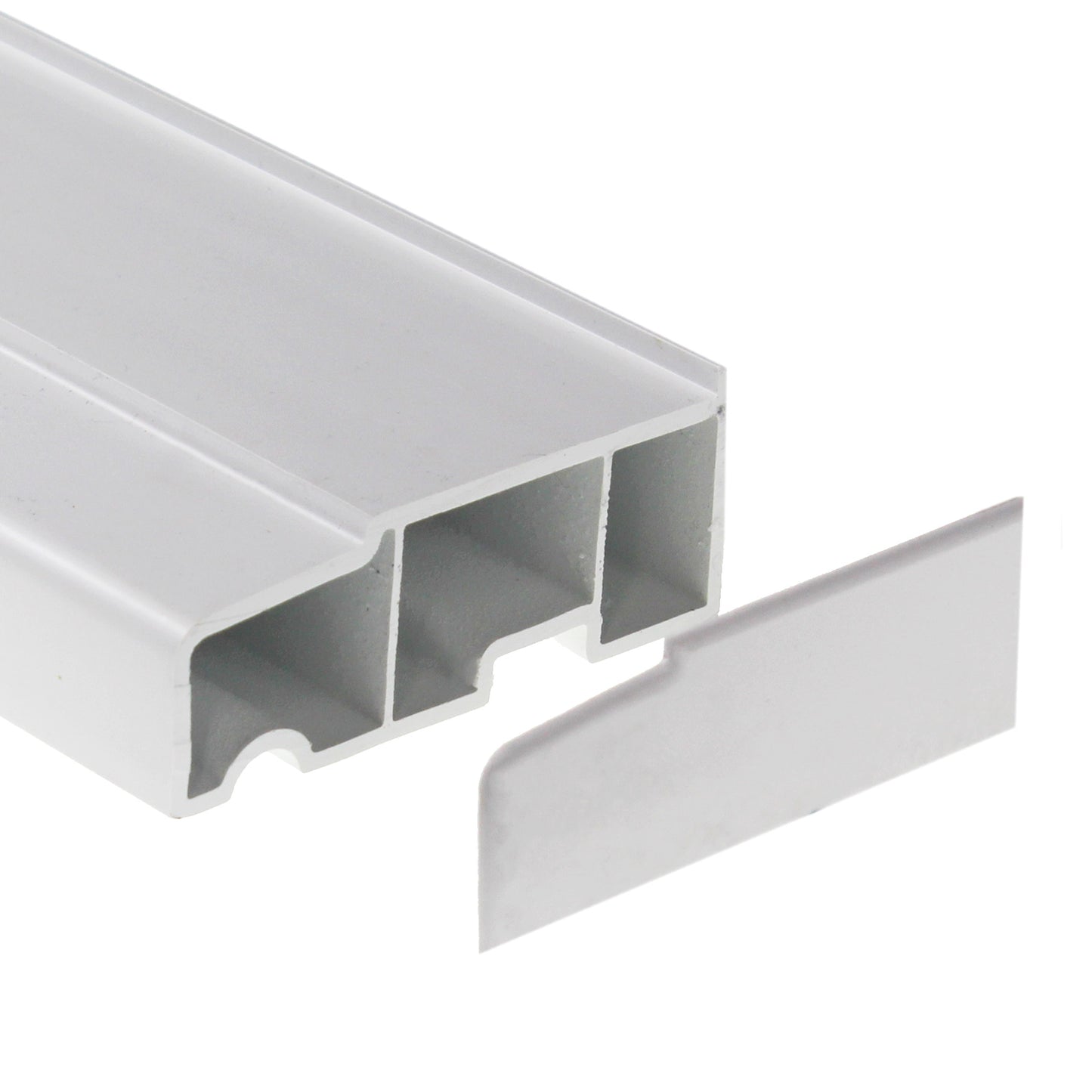 White 2m 1m, 85mm Stub uPVC Plastic Window Sill (with End Caps) - White
