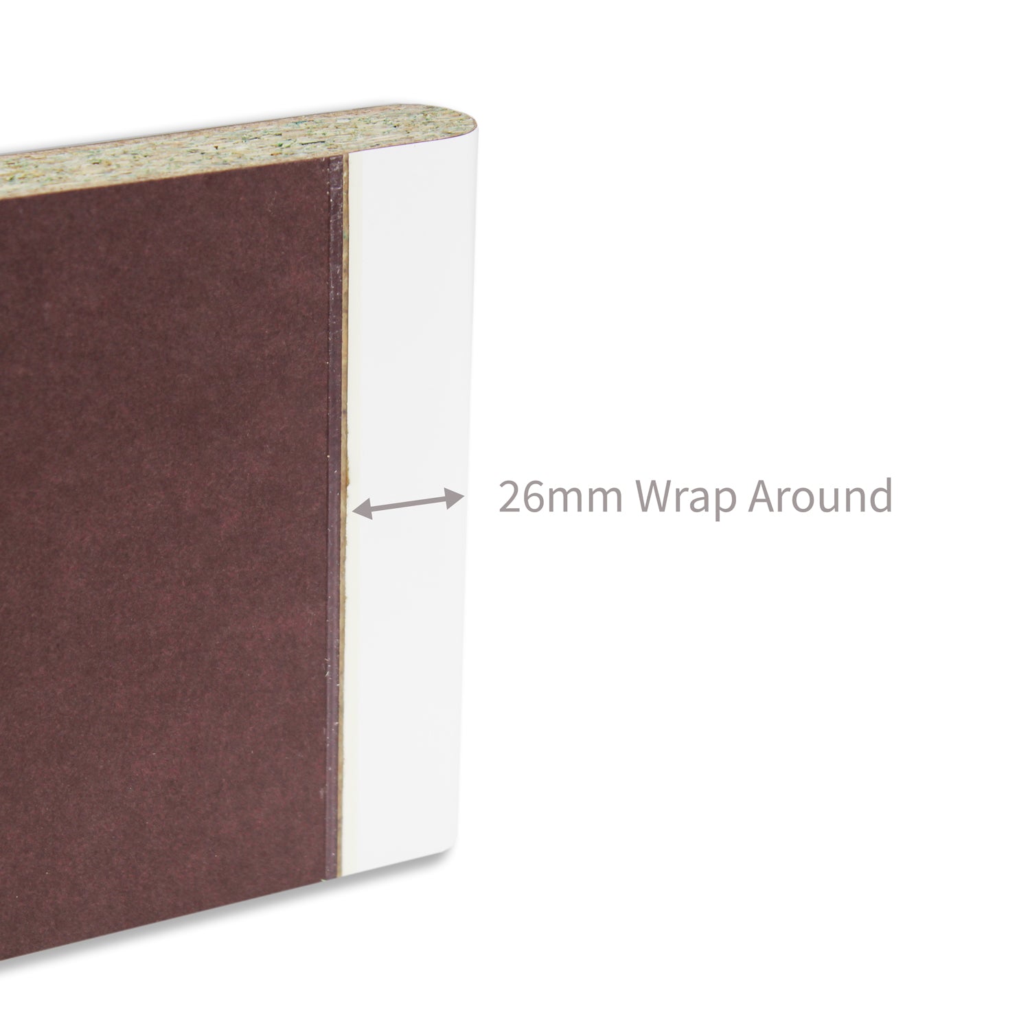 White Sample of 23mm Laminated Window Board Moisture Resistant – White
