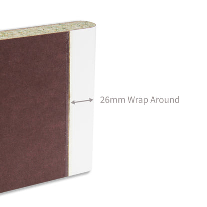 White Sample of 23mm Laminated Window Board Moisture Resistant – White