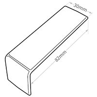 Size of inline straight joint cover trim for 150mm window cill