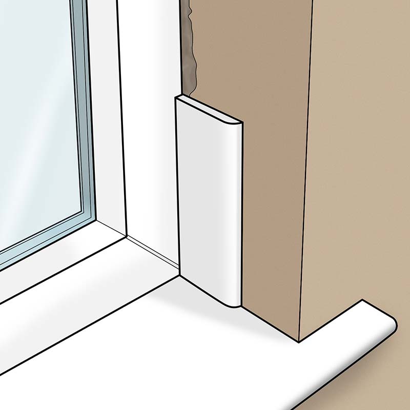 Plastic uPVC Pencil-Round Architrave Window Door Bead Trim