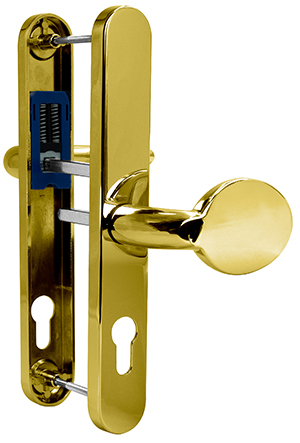 Gold Yale Trojan Sparta Offset Lever/Pad uPVC Door handle