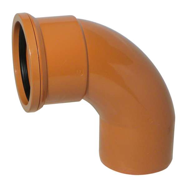 90° Bend (Single Socket) for 110mm Plastic PVC-u Underground Drainage System Fittings