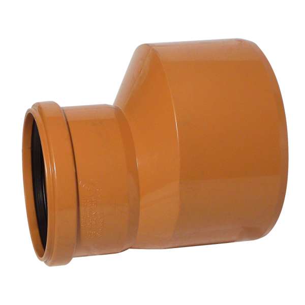 160mm to 110mm Level Invert Reducer for 110mm Plastic PVC-u Underground Drainage System Fittings
