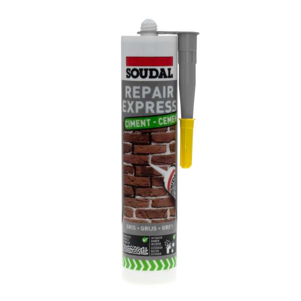 Grey Soudal Repair Express Cement Arylic Polymer Textured Sealant