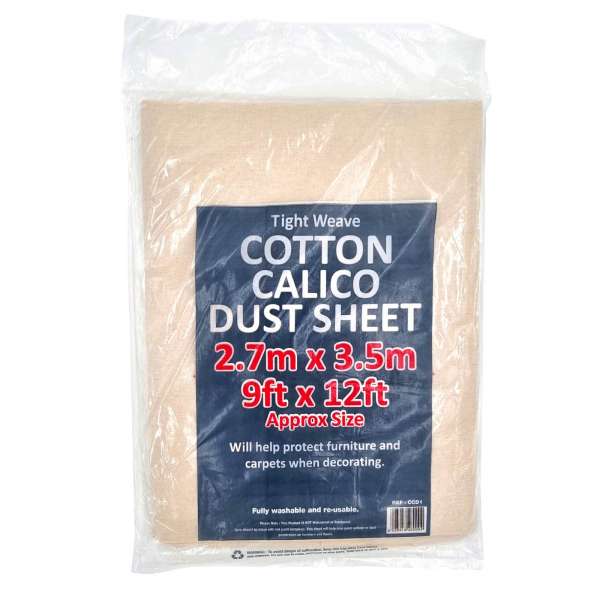 Soudal Cotton Dust Sheets for DIY, trade or professional use. For Painting and decorating in the home or office. pack