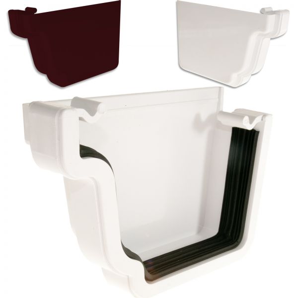 White Right Wendland RS3258 Marshall Tufflex Gutter Stop End Conservatory Ogee Upvc Stopend Cap